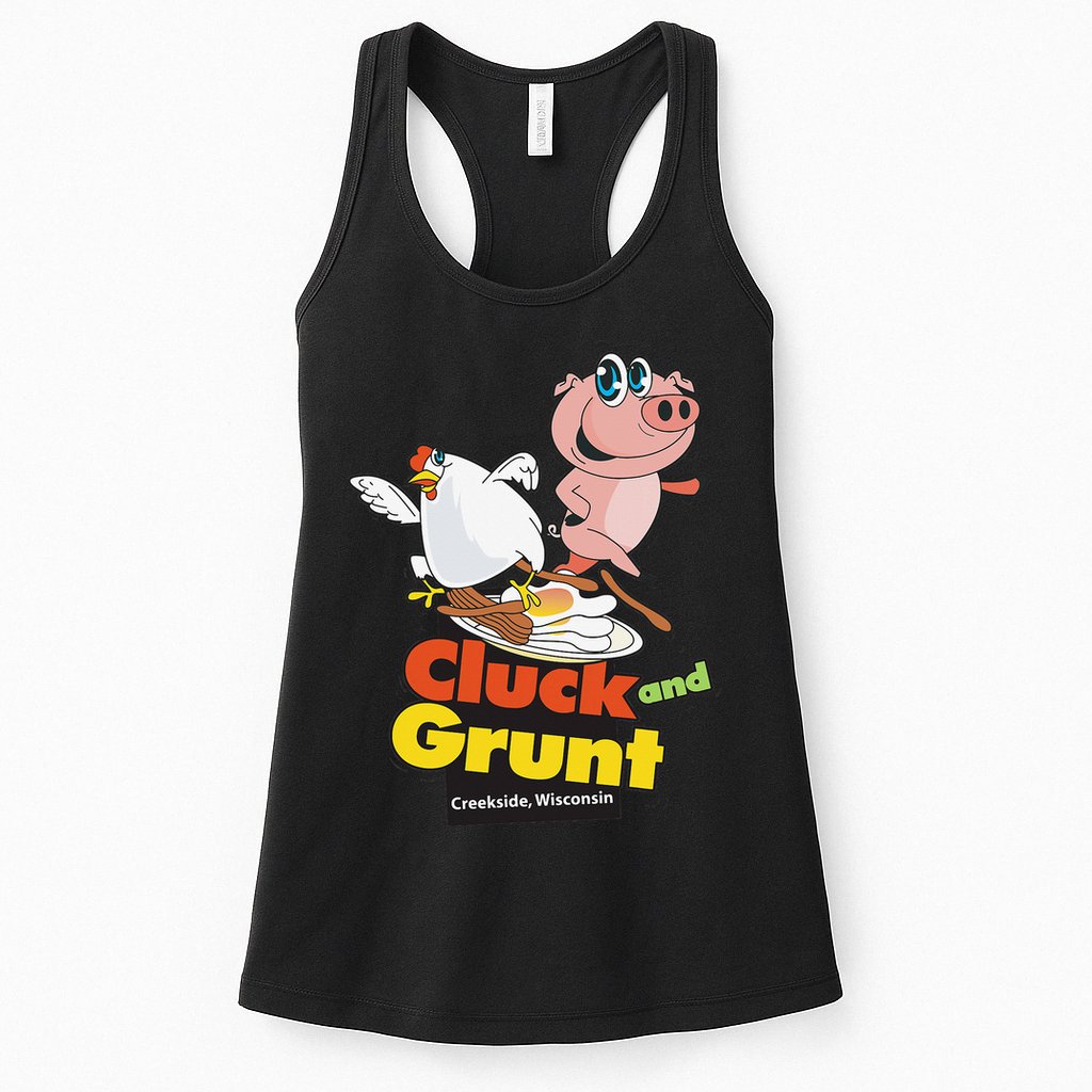 Classic American Diner The Cluck And Grunt Womens Tank Top