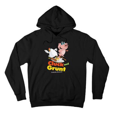 Classic American Diner The Cluck And Grunt Tall Hoodie