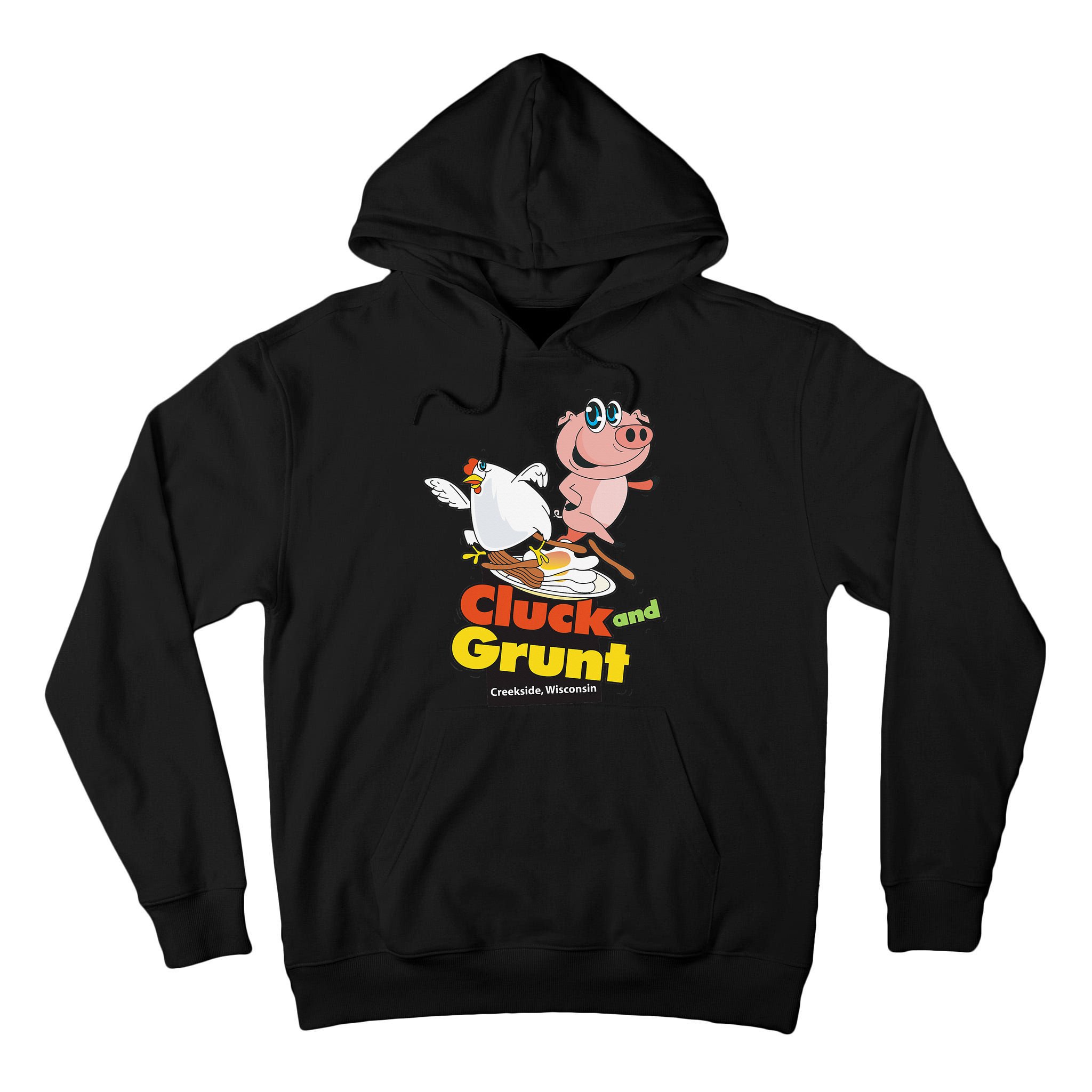 Classic American Diner The Cluck And Grunt Tall Hoodie