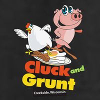 Classic American Diner The Cluck And Grunt Golf Towel