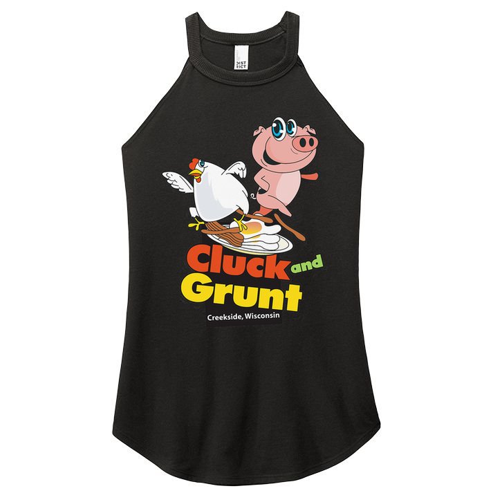 Classic American Diner The Cluck And Grunt Women's Perfect Tri Rocker Tank