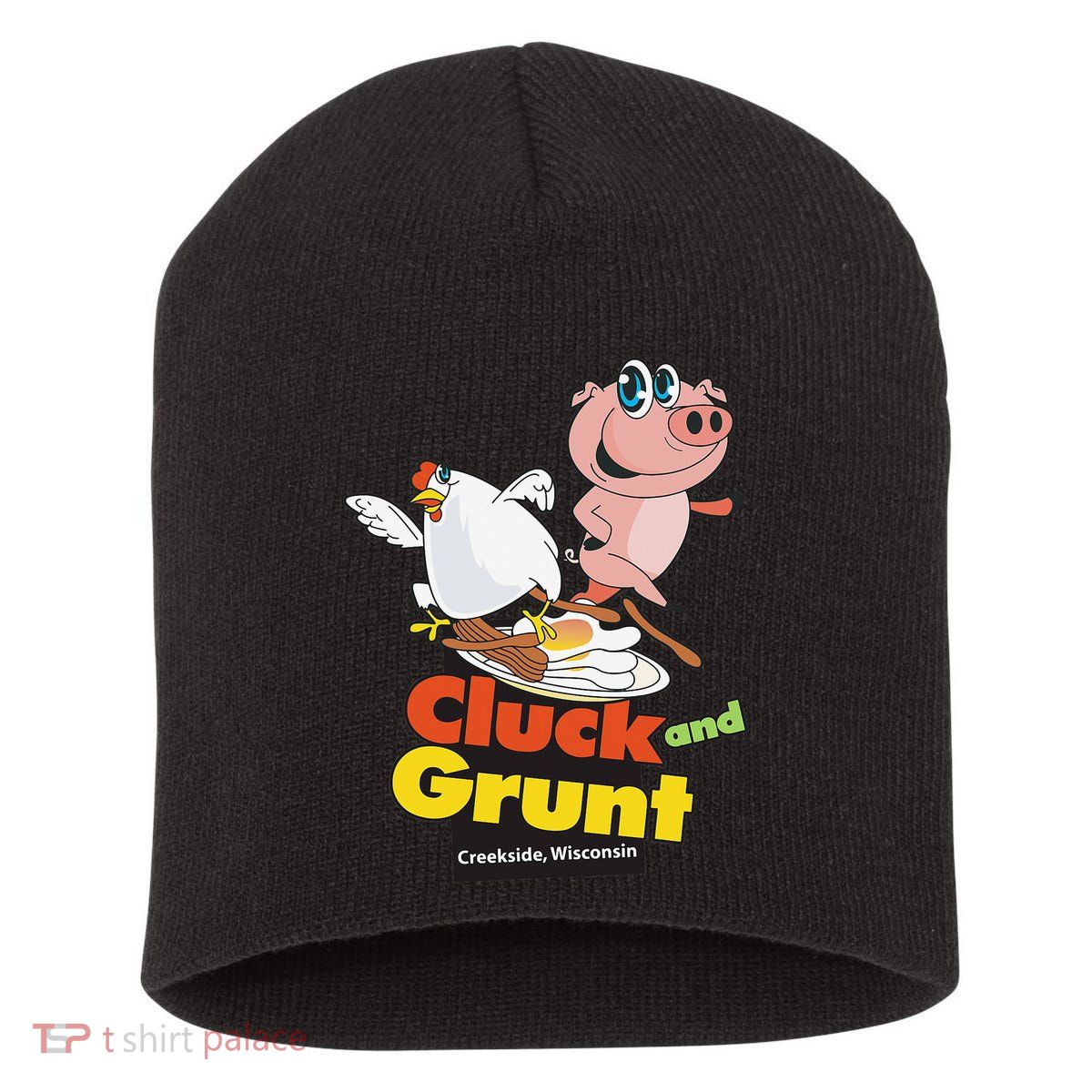 Classic American Diner The Cluck And Grunt Short Acrylic Beanie