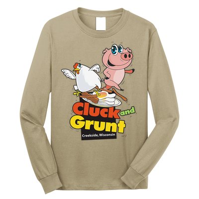 Classic American Diner The Cluck And Grunt Long Sleeve Shirt
