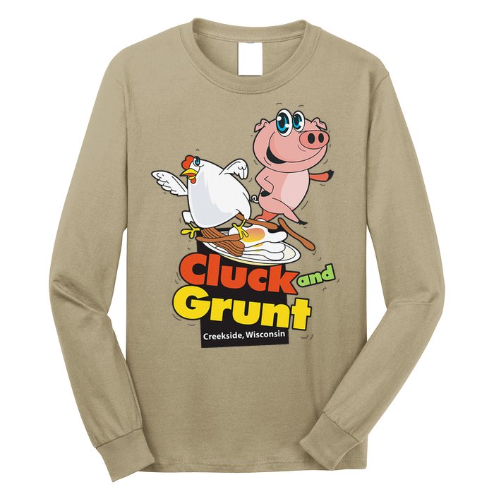 Classic American Diner The Cluck And Grunt Long Sleeve Shirt