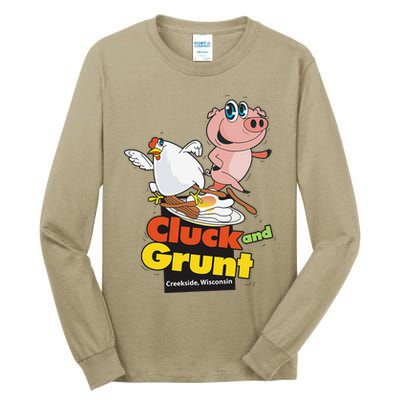Classic American Diner The Cluck And Grunt Tall Long Sleeve T-Shirt