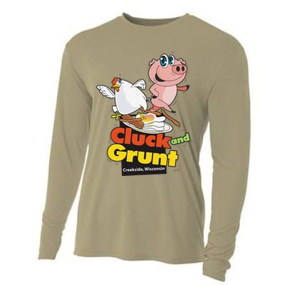 Classic American Diner The Cluck And Grunt Cooling Performance Long Sleeve Crew