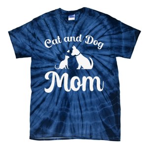 Cats And Dogs Mom Mother's Day Puppy Pets Animals Lover Tie-Dye T-Shirt