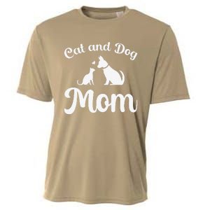 Cats And Dogs Mom Mother's Day Puppy Pets Animals Lover Cooling Performance Crew T-Shirt