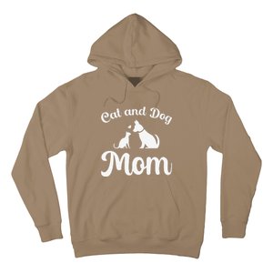 Cats And Dogs Mom Mother's Day Puppy Pets Animals Lover Hoodie