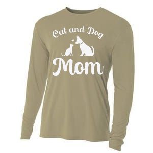 Cats And Dogs Mom Mother's Day Puppy Pets Animals Lover Cooling Performance Long Sleeve Crew