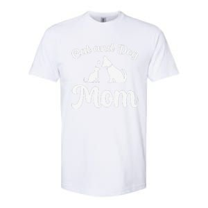 Cats And Dogs Mom Mother's Day Puppy Pets Animals Lover Softstyle CVC T-Shirt