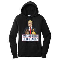 Cats And Ducks For Trump 2024 Kittens And Ducks For Trump Women's Pullover Hoodie