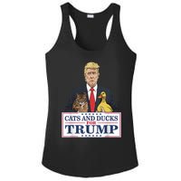 Cats And Ducks For Trump 2024 Kittens And Ducks For Trump Ladies PosiCharge Competitor Racerback Tank