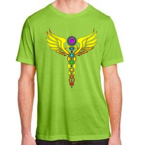 Caduceus With 7 Chakras Adult ChromaSoft Performance T-Shirt