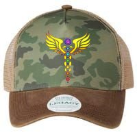 Caduceus With 7 Chakras Legacy Tie Dye Trucker Hat