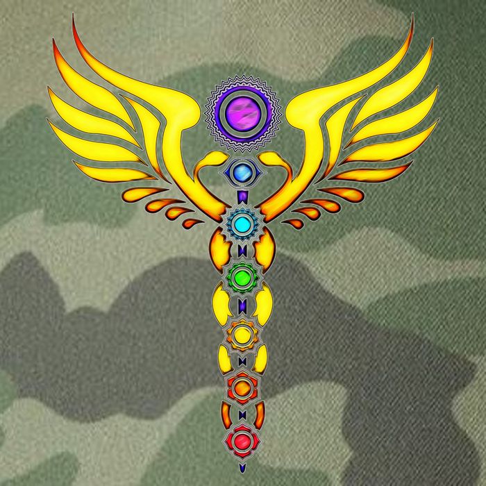 Caduceus With 7 Chakras Legacy Tie Dye Trucker Hat