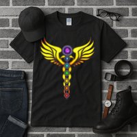 Caduceus With 7 Chakras Tall T-Shirt