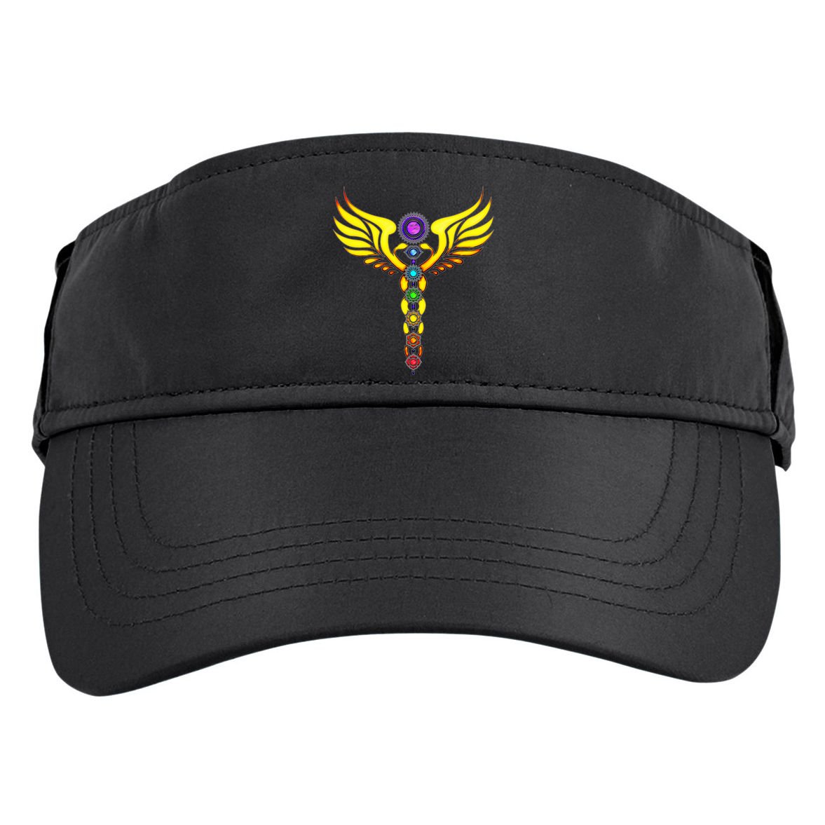 Caduceus With 7 Chakras Adult Drive Performance Visor