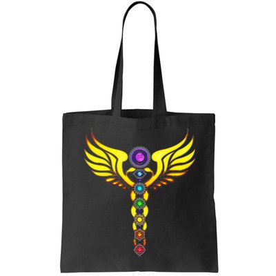 Caduceus With 7 Chakras Bag