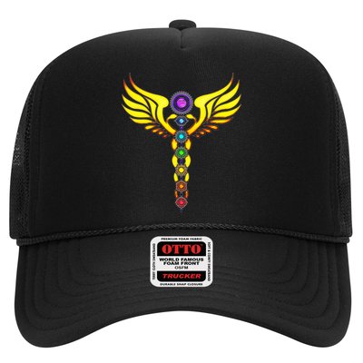 Caduceus With 7 Chakras Trucker Hat