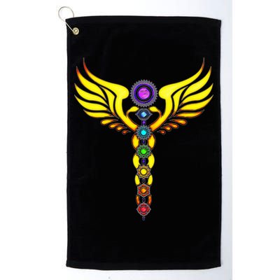 Caduceus With 7 Chakras Golf Towel