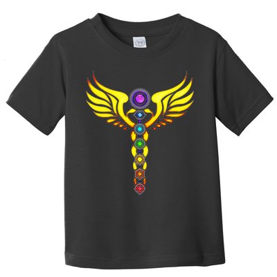 Caduceus With 7 Chakras Toddler T-Shirt