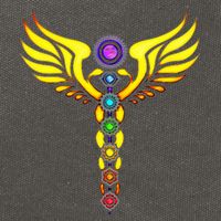 Caduceus With 7 Chakras Cotton Canvas Backpack