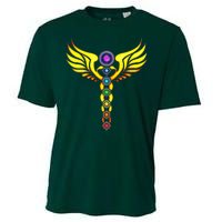 Caduceus With 7 Chakras Cooling Performance Crew T-Shirt