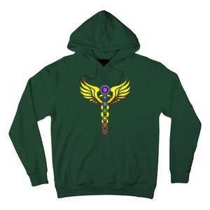 Caduceus With 7 Chakras Hoodie