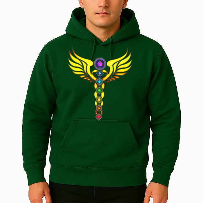 Caduceus With 7 Chakras Hoodie