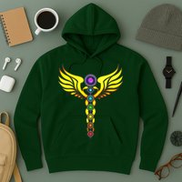 Caduceus With 7 Chakras Hoodie