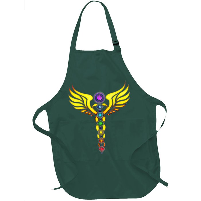 Caduceus With 7 Chakras Apron