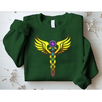 Caduceus With 7 Chakras Sweatshirt