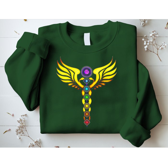 Caduceus With 7 Chakras Sweatshirt