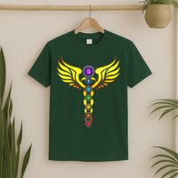 Caduceus With 7 Chakras T-Shirt