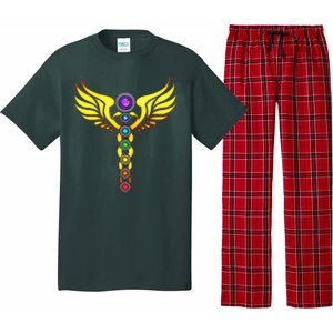 Caduceus With 7 Chakras Pajama Set