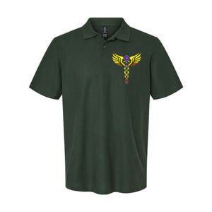 Caduceus With 7 Chakras Softstyle Adult Sport Polo