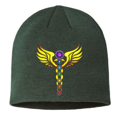 Caduceus With 7 Chakras Sustainable Beanie