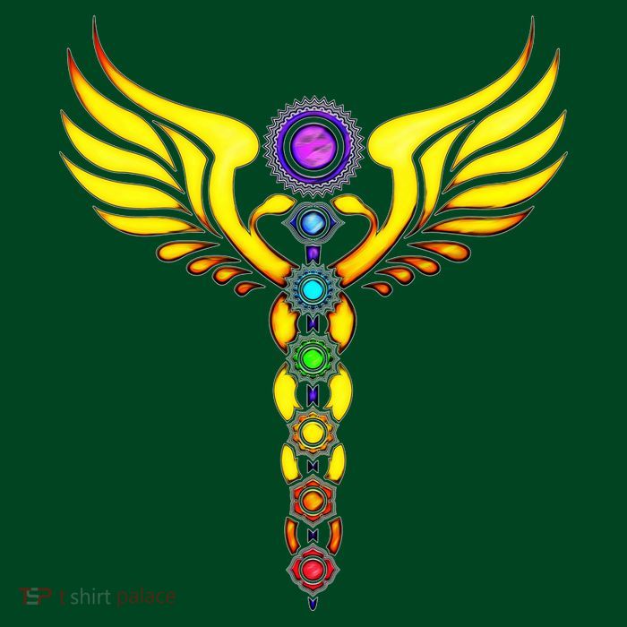 Caduceus With 7 Chakras Mesh Reversible Basketball Jersey Tank