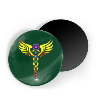 Caduceus With 7 Chakras Magnet