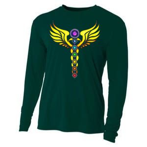 Caduceus With 7 Chakras Cooling Performance Long Sleeve Crew