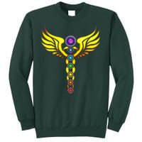 Caduceus With 7 Chakras Tall Sweatshirt