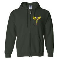 Caduceus With 7 Chakras Full Zip Hoodie