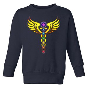 Caduceus With 7 Chakras Toddler Sweatshirt