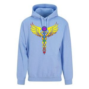 Caduceus With 7 Chakras Unisex Surf Hoodie