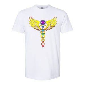 Caduceus With 7 Chakras Softstyle CVC T-Shirt