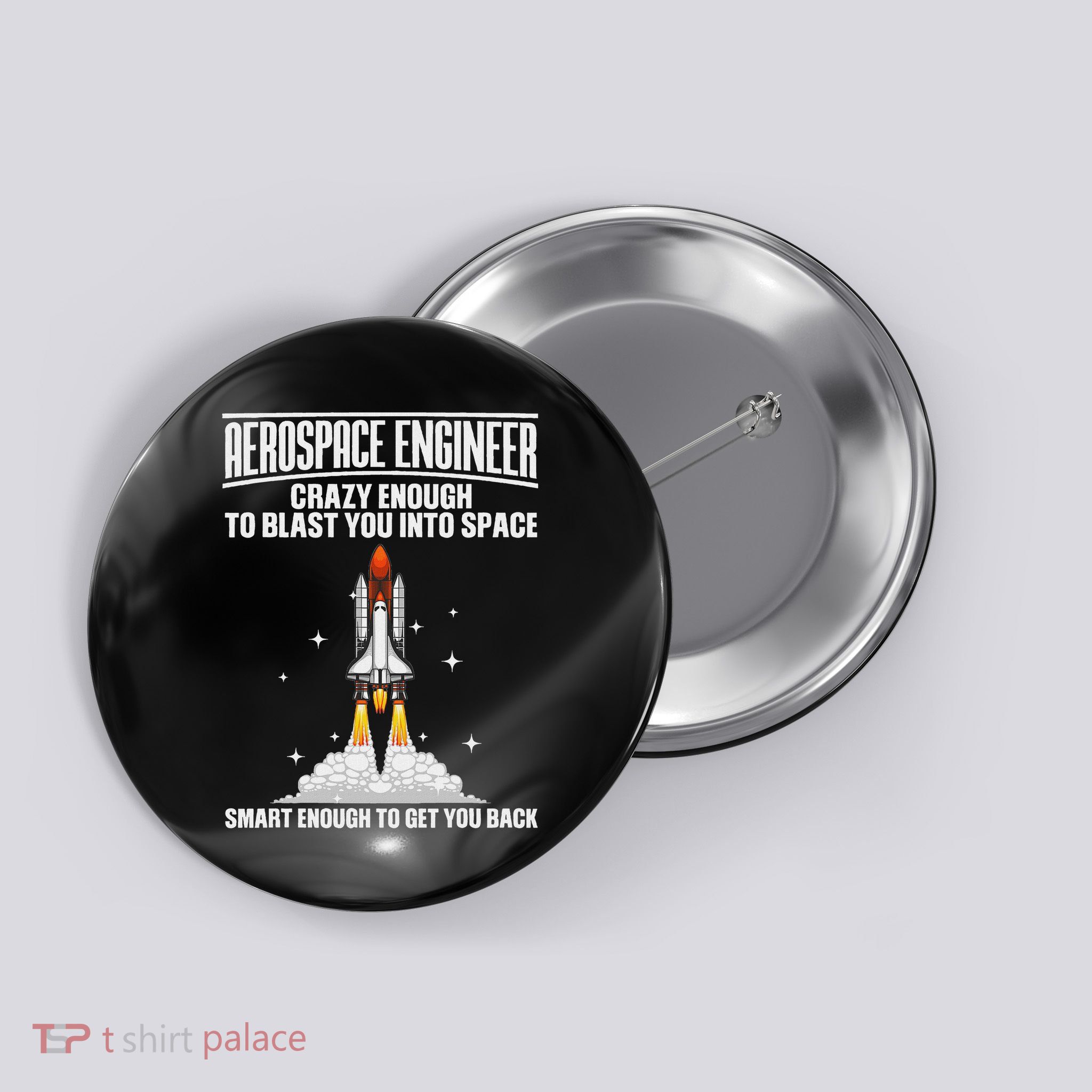Cool Aerospace Engineer Art For Men Women Aeronautical Space Button