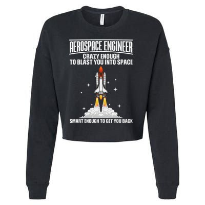 Cool Aerospace Engineer Art For Men Women Aeronautical Space Cropped Pullover Crew