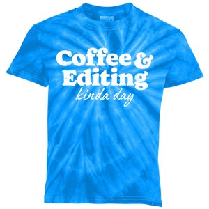 Coffee And Editing Kinda Day Photography Photographer Camera Cool Gift Kids Tie-Dye T-Shirt