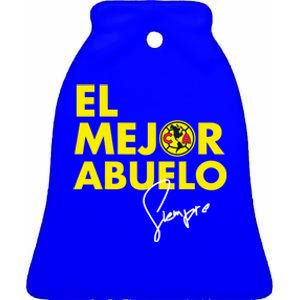 Club America El Mejor Abuelo Ceramic Bell Ornament